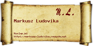 Markusz Ludovika névjegykártya